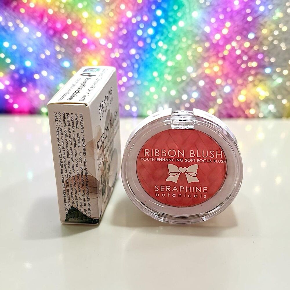 SERAPHINE BOTANICALS Ribbon Blush in Whisper (rose pink) Full Size 0.09 oz NIB - Picture 16 of 16